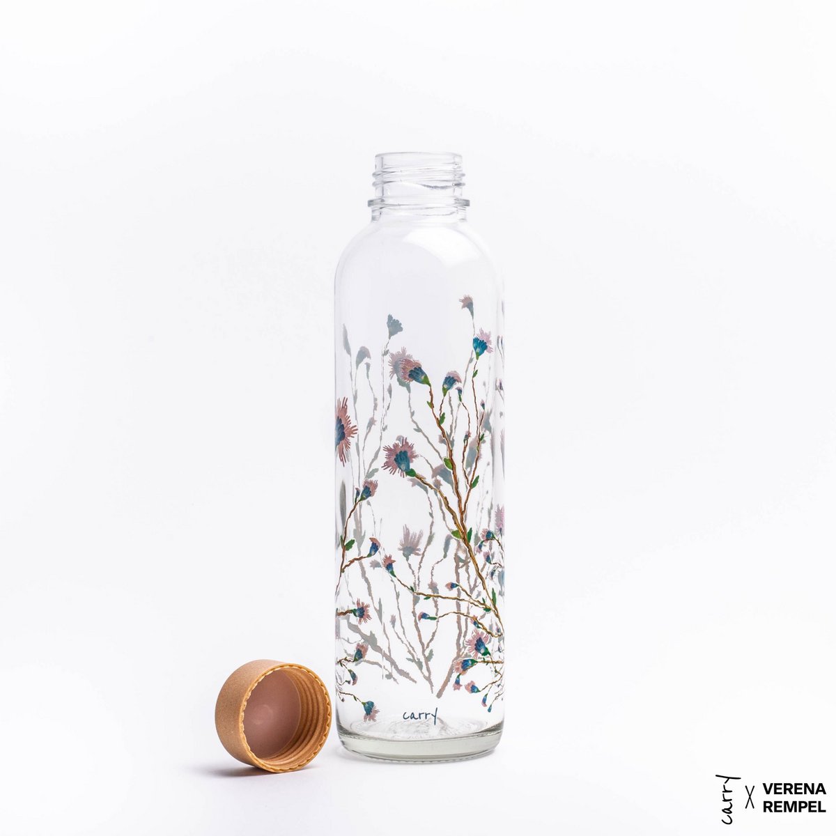 CARRY BOTTLES Glasflasche mit Verschluss "Hanami" | 0,7 l
