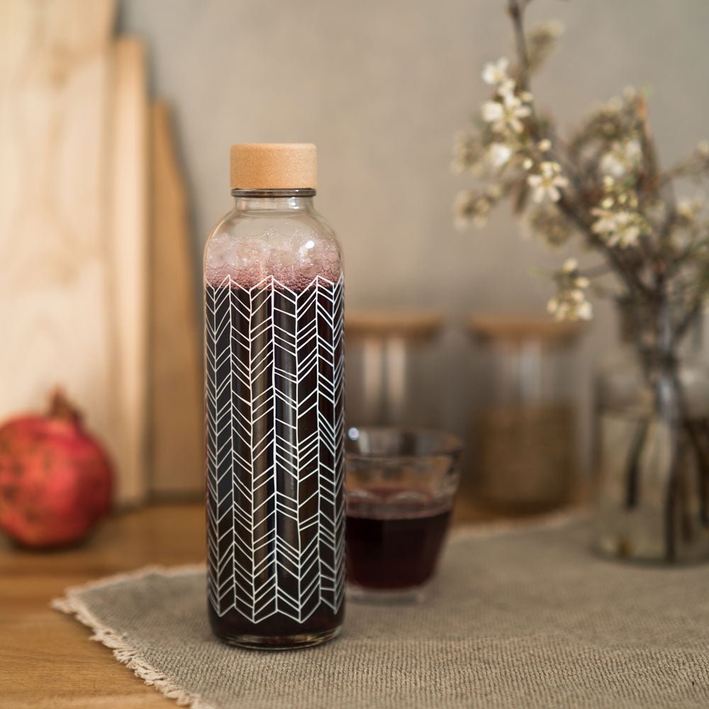 CARRY BOTTLES Glasflasche mit Verschluss "Structure of Life"| 0,7 l
