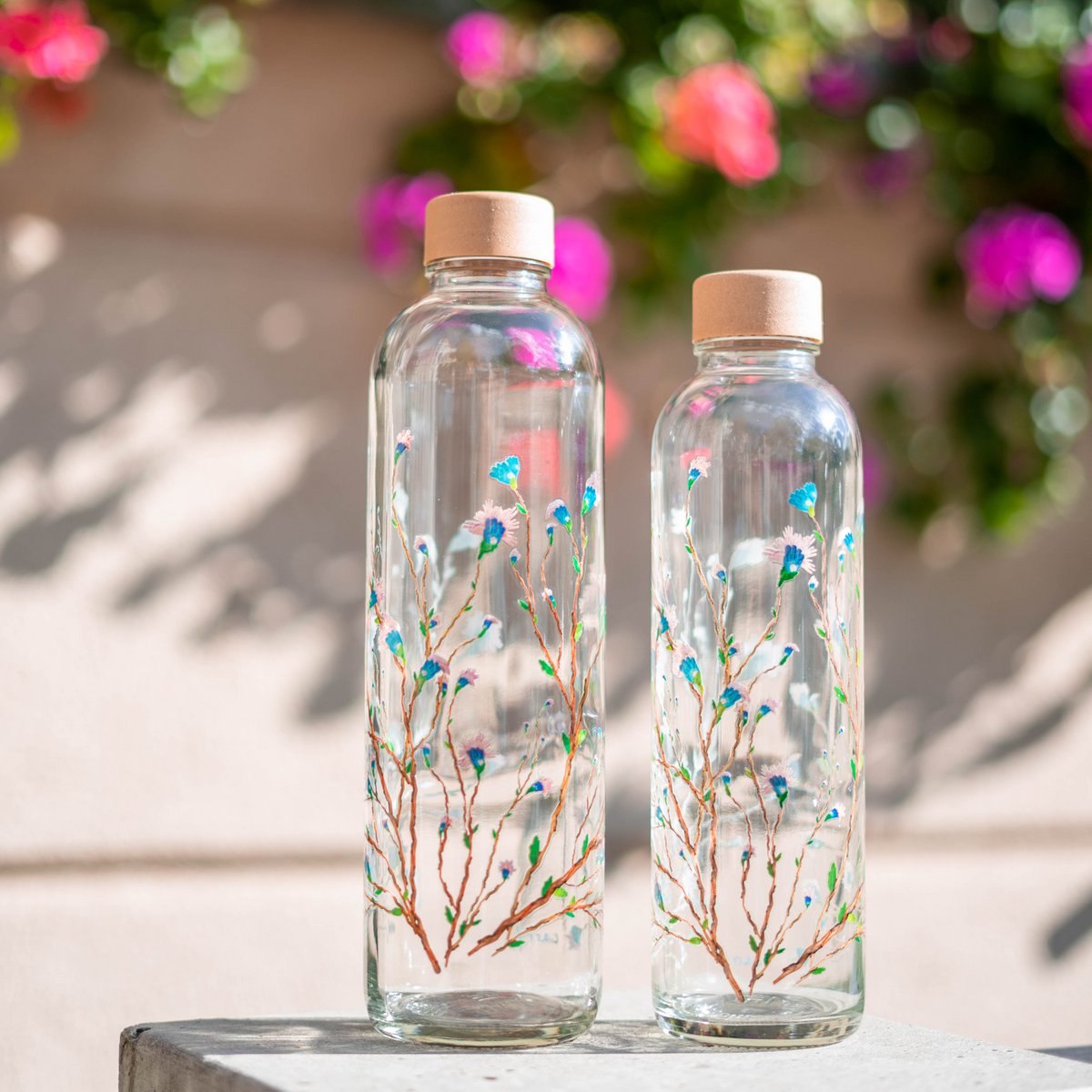 CARRY BOTTLES Glasflasche mit Verschluss "Hanami" | 0,7 l