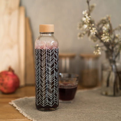 CARRY BOTTLES Glasflasche mit Verschluss "Structure of Life"| 0,7 l