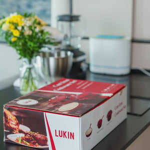 LUKIN Topf-Set aus emailliertem Gusseisen | Cherry red